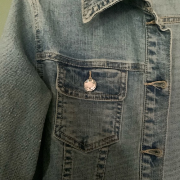 Molly B Stretch Denim Jean Jacket sz XS - Picture 5 of 11